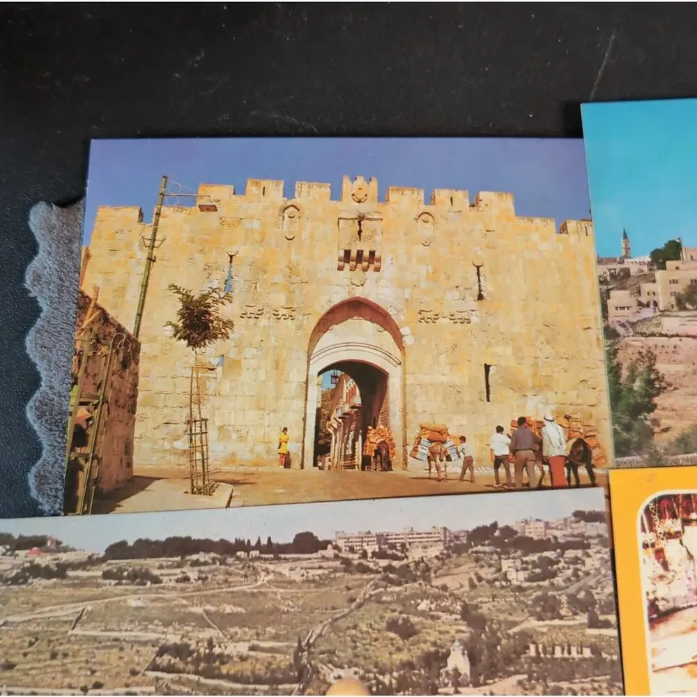 Vintage Jerusalem Postcard Lot Israel Holy Land Bethlehem